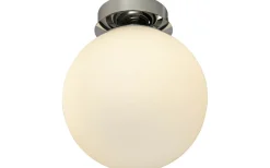 Badrumslampor Tak<Aneta Lido Plafond 20cm Krom/Opalvit IP23