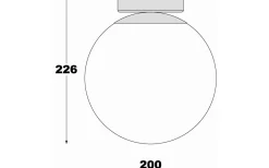 Badrumslampor Tak<Aneta Lido Plafond 20cm Krom/Opalvit IP23