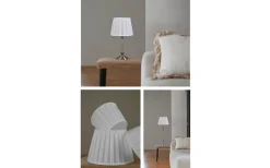 Hallbergs Linero Lampskärm Plisserad Ø30cm Vit* Plisserade Lampskärmar