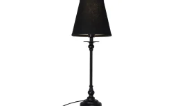Cottex Linne Lampskärm Ø17cm Svart* Enfärgade Runda Lampskärmar