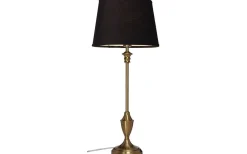 Cottex Linne Lampskärm Ø25cm Svart* Enfärgade Runda Lampskärmar