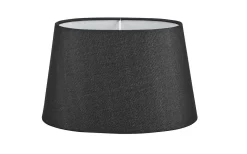 Linne Lampskärm Oval 28cm Svart