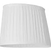 Cottex Linne Plisserad Lampskärm Oval 32cm Vit* Plisserade Lampskärmar|Ovala Lampskärmar