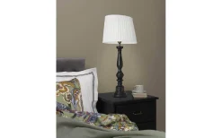 Cottex Linne Plisserad Lampskärm Oval 32cm Vit* Plisserade Lampskärmar|Ovala Lampskärmar