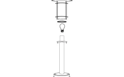 Eglo Lisio Pollare 50cm Rostfritt Stål IP44* Pollare & Grindlyktor