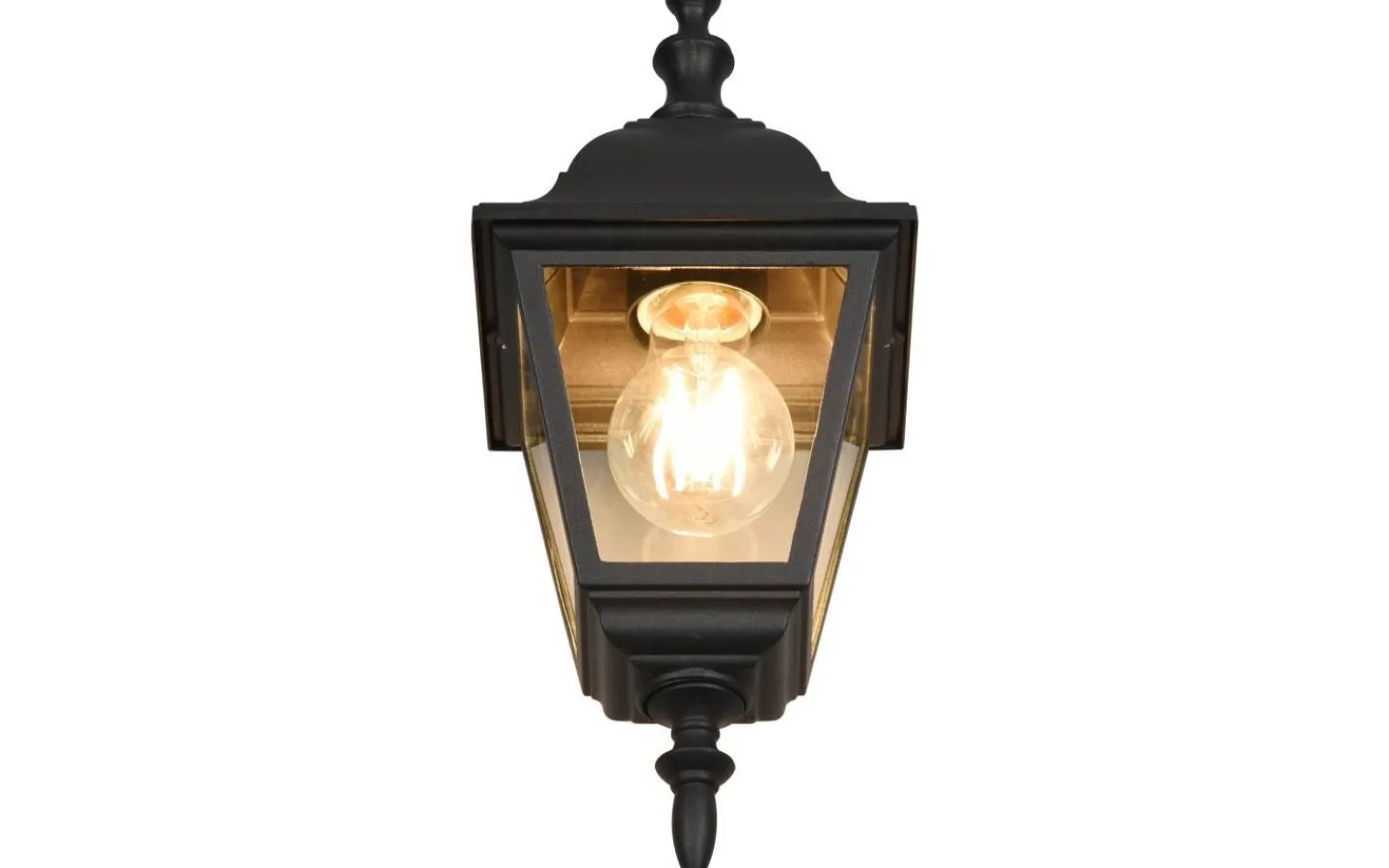 Vägglyktor<Trio Lighting Livenza Vägglampa E27 mattsvart lykta nedåtriktad IP44