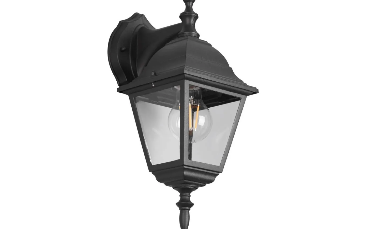 Vägglyktor<Trio Lighting Livenza Vägglampa E27 mattsvart lykta nedåtriktad IP44