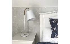 Skrivbordslampor<Aneta Ljusdal Bordslampa 49cm Vit/Matt Mässing