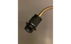 Golvfötter|Golvläslampor<Aneta Ljusdal Golvfot 140cm 1L Svart/Matt Mässing Ex. Lampskärm