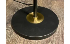 Golvfötter|Golvläslampor<Aneta Ljusdal Golvfot 140cm 1L Svart/Matt Mässing Ex. Lampskärm