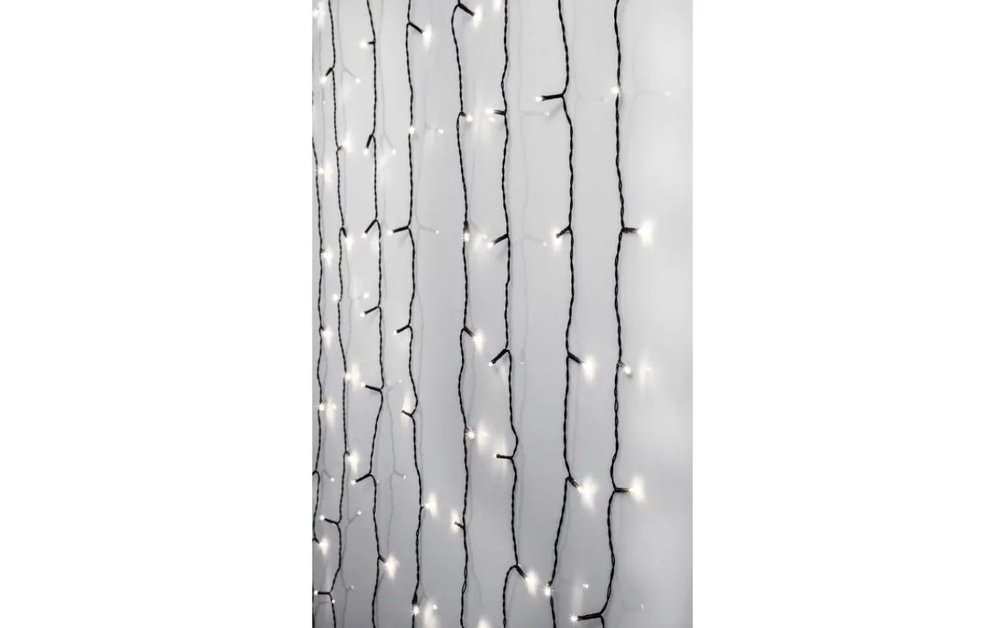 Crispy Ice White Ljusslingor (3000K)<Star Trading Ljusgardin Crispy Ice White 1,3x2m 120LED IP44