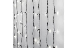 Crispy Ice White Ljusslingor (3000K)<Star Trading Ljusgardin Crispy Ice White 1,3x2m 120LED IP44
