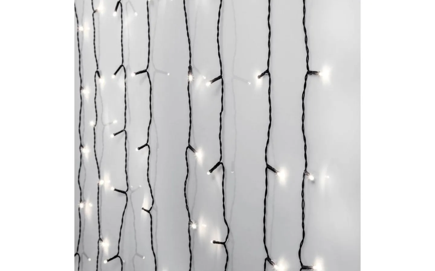 Crispy Ice White Ljusslingor (3000K)<Star Trading Ljusgardin Crispy Ice White 1,3x2m 120LED IP44