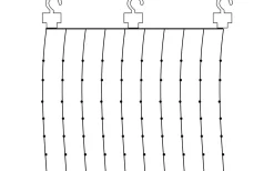 Star Trading Ljusgardin Dew Drop 1x1m Silver Inomhus* Ljusgardiner Och Istappsslingor|Dew Drop Slingor