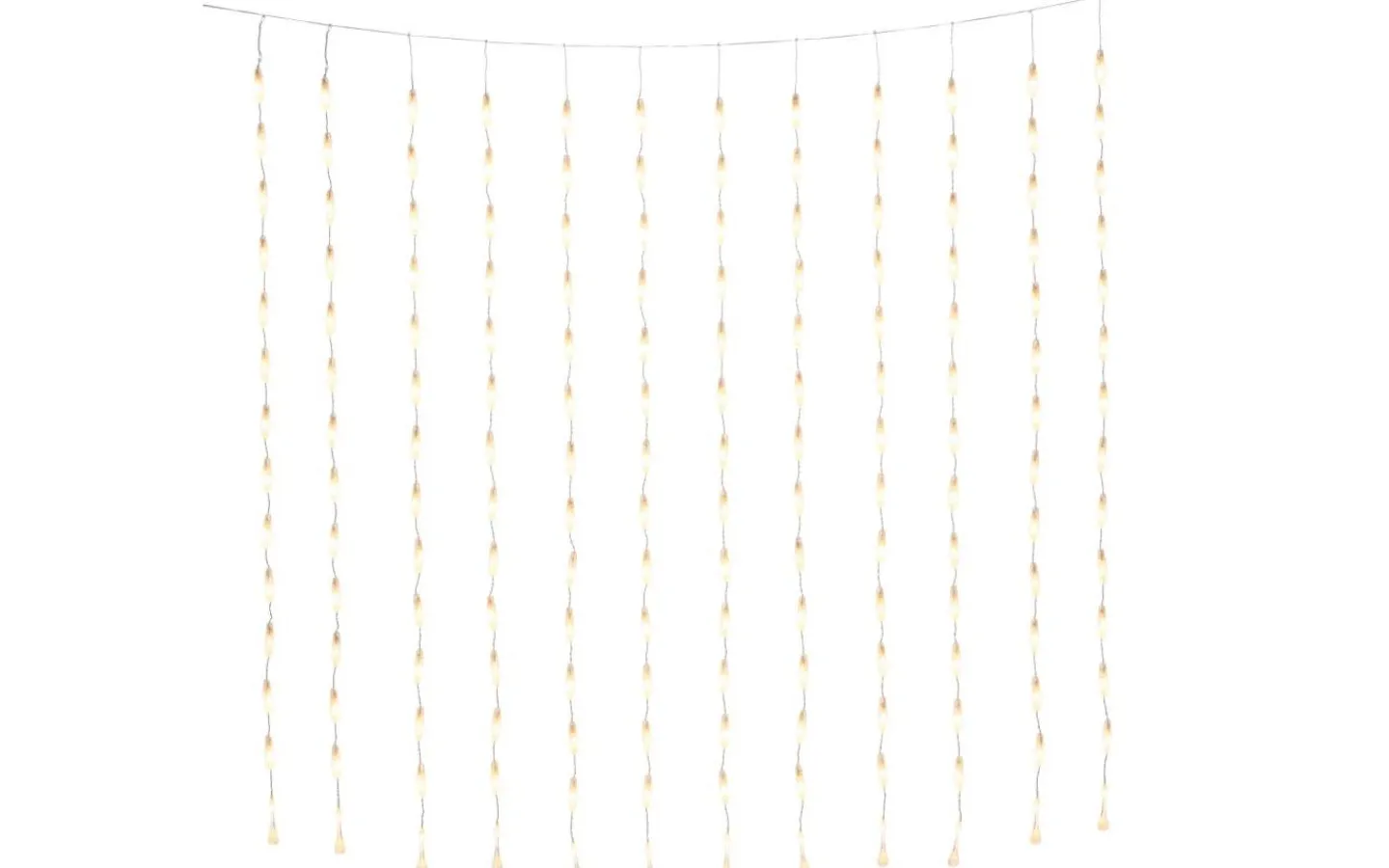 Konstsmide Ljusgardin Drops 2x2m Varmvit IP44* Julpynt Utomhus