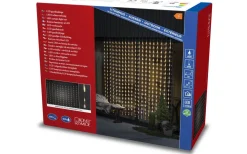 Konstsmide Ljusgardin Drops 2x2m Varmvit IP44* Julpynt Utomhus