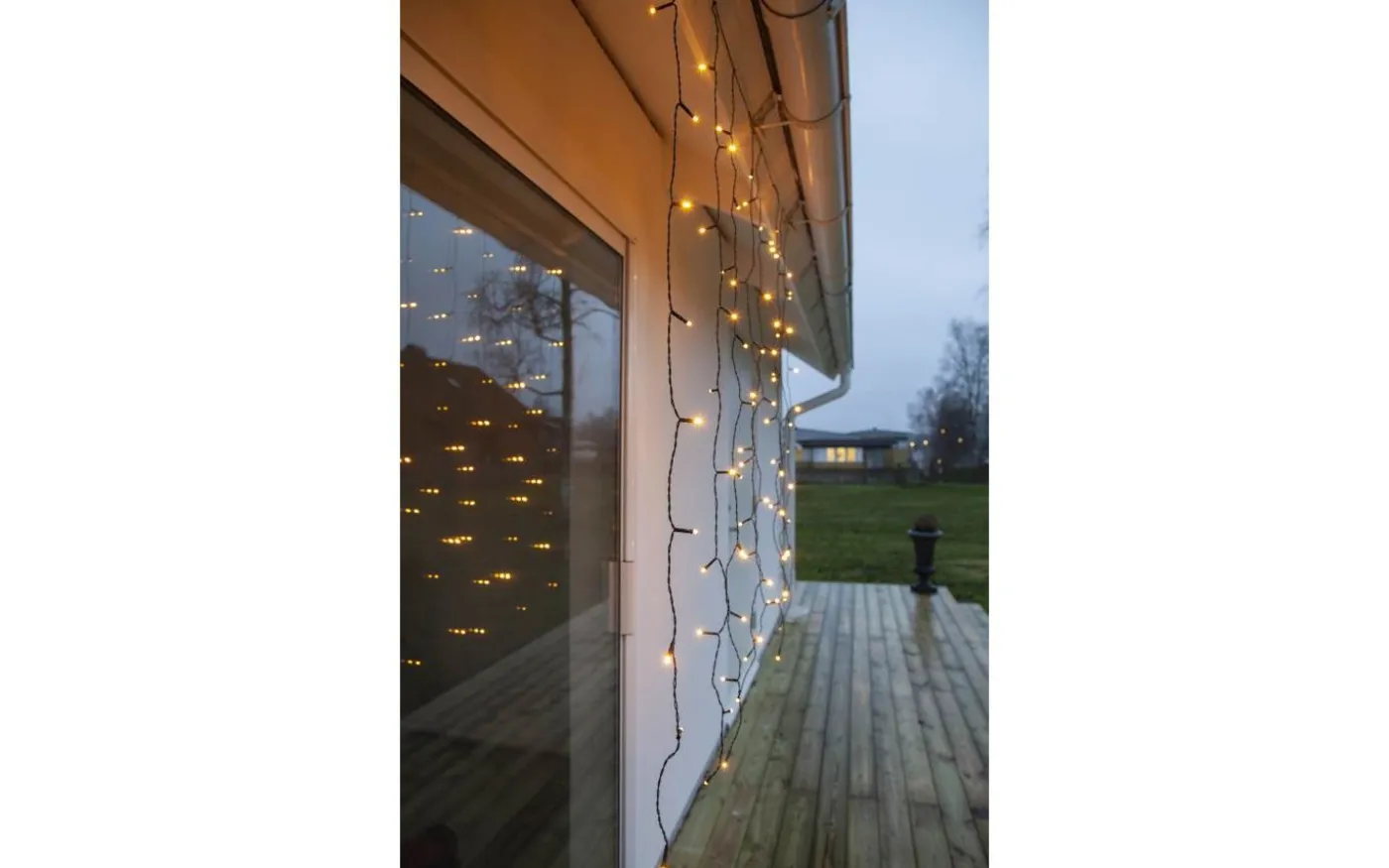 Ljusgardin Golden Warm White 1,3x1,3m 80LED IP44