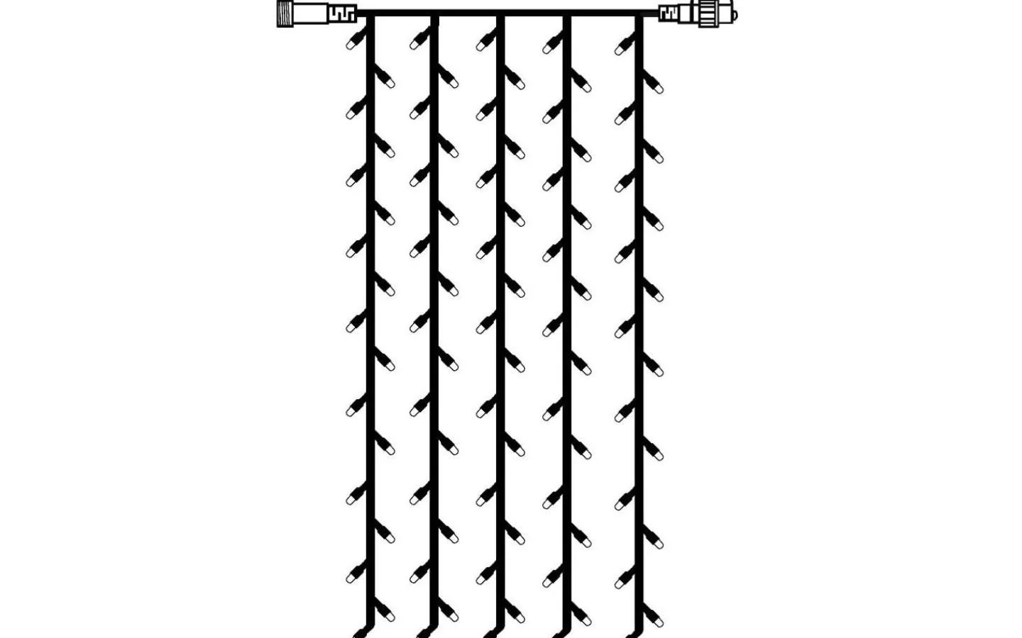 Star Trading Ljusgardin System Decor 1x2m Varmvit Svart Kabel* System Decor Startrading