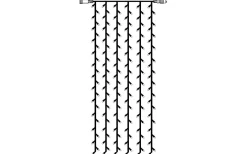 System Led Startrading<Star Trading Ljusgardin System LED 1x4m Kallvit Svart Kabel