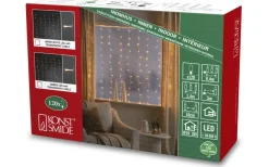 Konstsmide Ljusgardin 140x120cm Amber Inomhus* Ljusgardiner Och Istappsslingor|Partyslingor Inomhus 230V