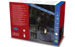 Ljuslyktor|Blockljus Utomhus<Konstsmide Ljusmarschall med Fjärrkontroll Silver IP44