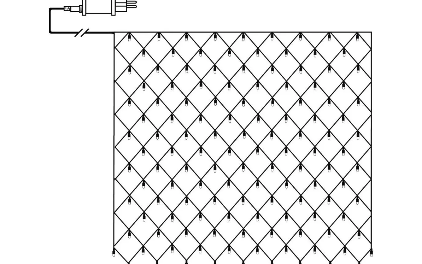 Ljusnät|Crispy Ice White Ljusslingor (3000K)<Star Trading Ljusnät Crispy Ice White 3x3m 200LED IP44
