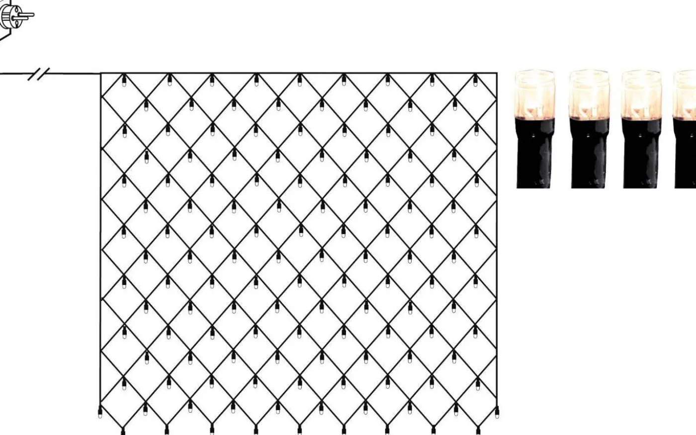 Ljusnät Crispy Ice White 2x2m 160LED IP44