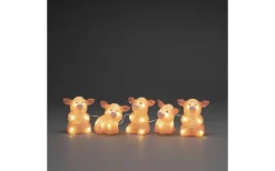 Julpynt Utomhus|Utomhusdekorationer<Konstsmide Ljusslinga Grisar 4m Rosa IP44