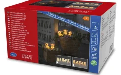 Julpynt Utomhus|Utomhusdekorationer<Konstsmide Ljusslinga Grisar 4m Rosa IP44