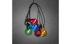 Konstsmide Ljusslinga Batteridriven 5L Svart Med Timer 2m Multi* Batterislingor Utomhus|Batterislingor Utomhus