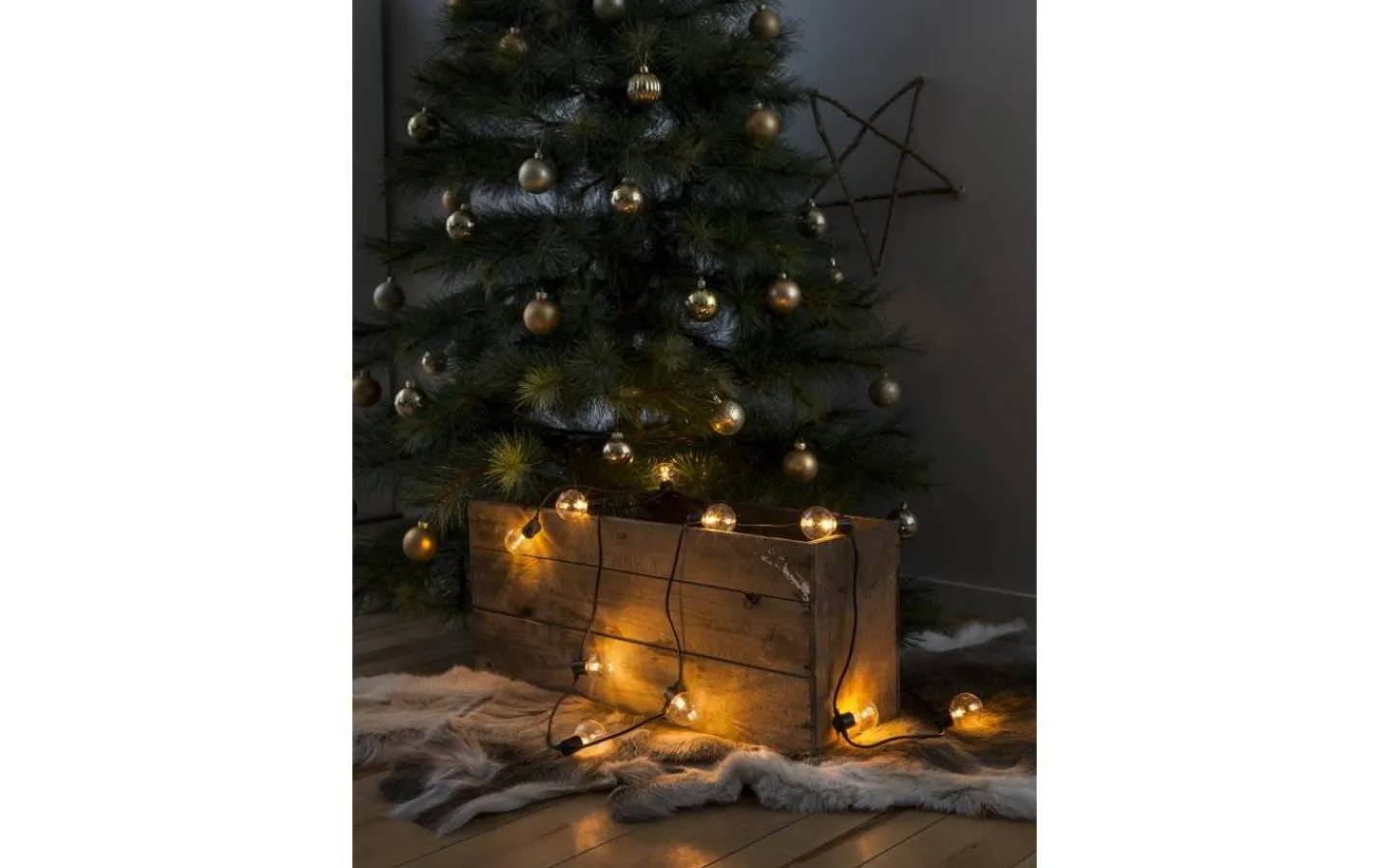 Konstsmide Ljusslinga Batteridriven 10L Svart Med Timer 2,25m EVV* Batterislingor Utomhus|Batterislingor Utomhus