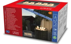 Julpynt Utomhus|Utomhusdekorationer<Konstsmide Ljusslinga Björnar 4m Vit/Röd IP44