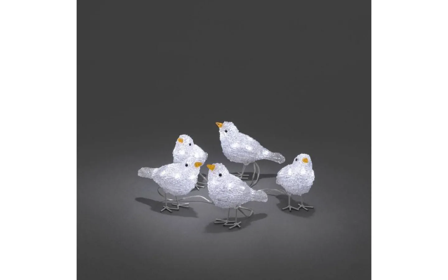 Julpynt Utomhus|Utomhusdekorationer<Konstsmide Ljusslinga Fåglar 4m Neutralvit IP44