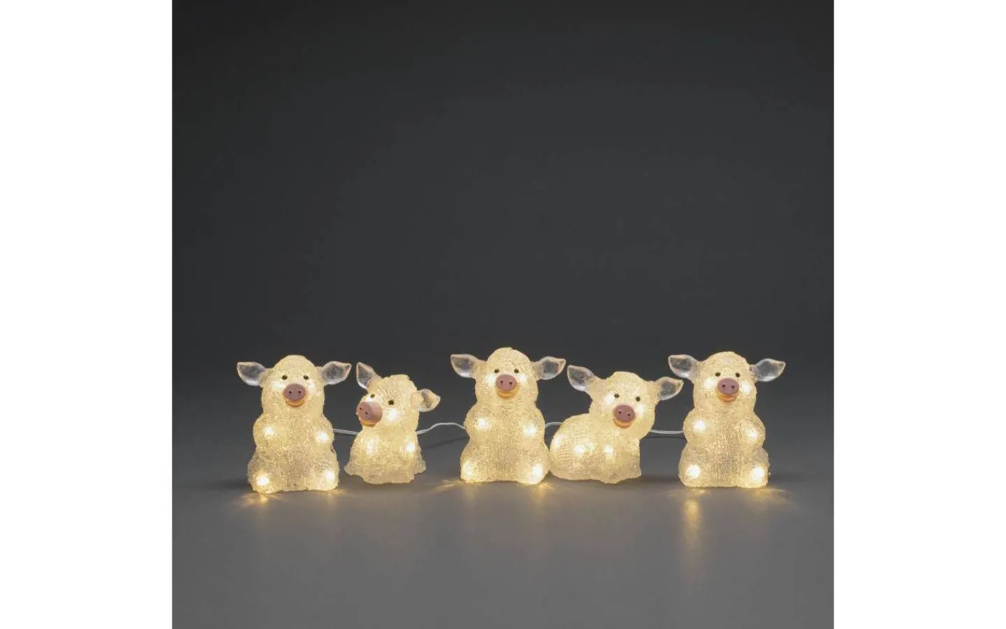 Konstsmide Ljusslinga Grisar 4m Vit IP44* Julpynt Utomhus|Utomhusdekorationer