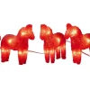 Julpynt Utomhus<Konstsmide Ljusslinga Hästar 5-Pack Röd IP44