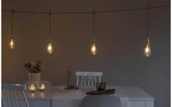 Konstsmide Ljusslinga Lyktlampor 8L Amber 3,5m* Partyslingor Inomhus 230V