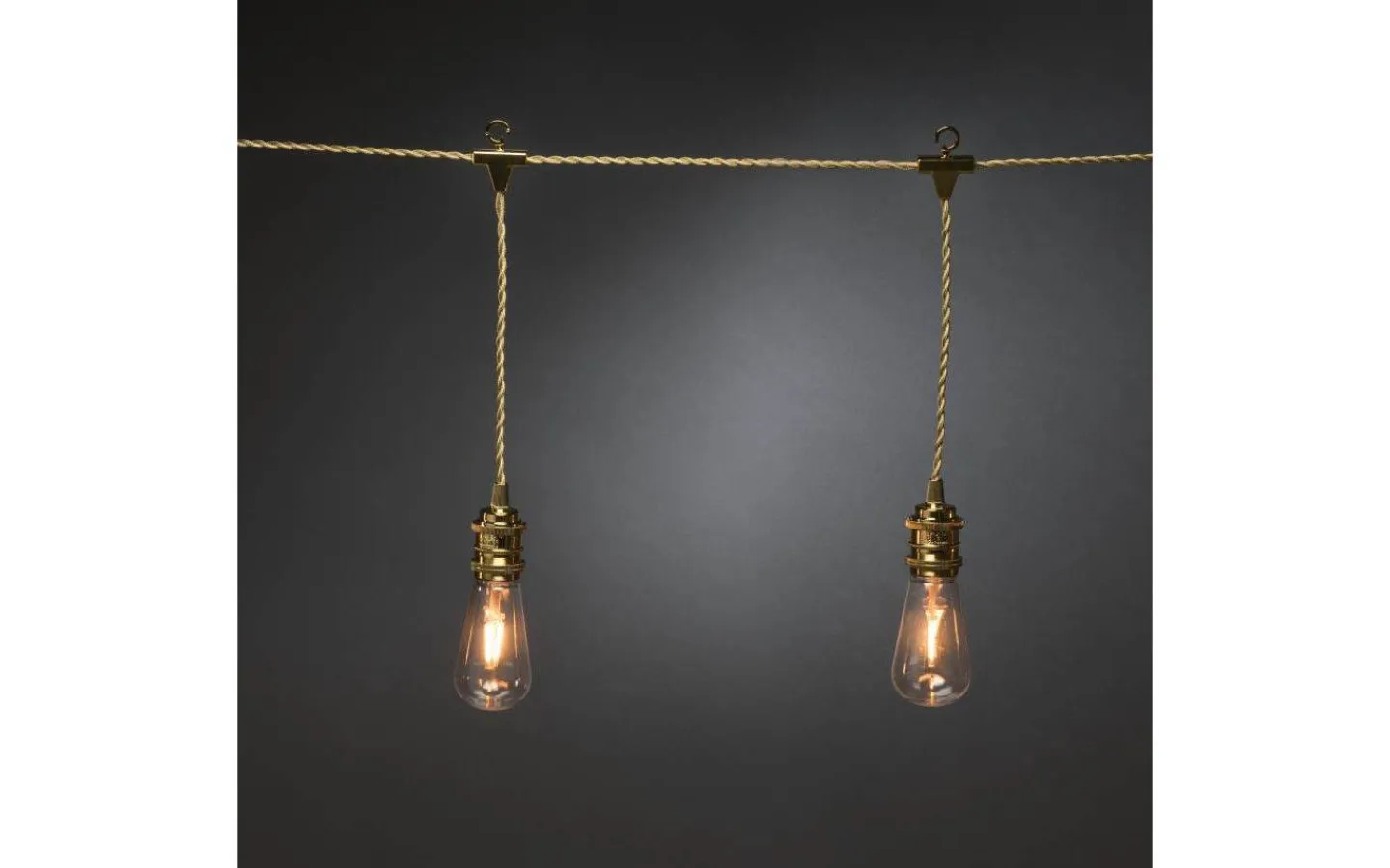 Konstsmide Ljusslinga Lyktlampor 8L Amber 3,5m* Partyslingor Inomhus 230V