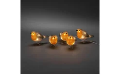 Konstsmide Ljusslinga Rödhakar 4m Varmvita LED IP44* Julpynt Utomhus|Utomhusdekorationer