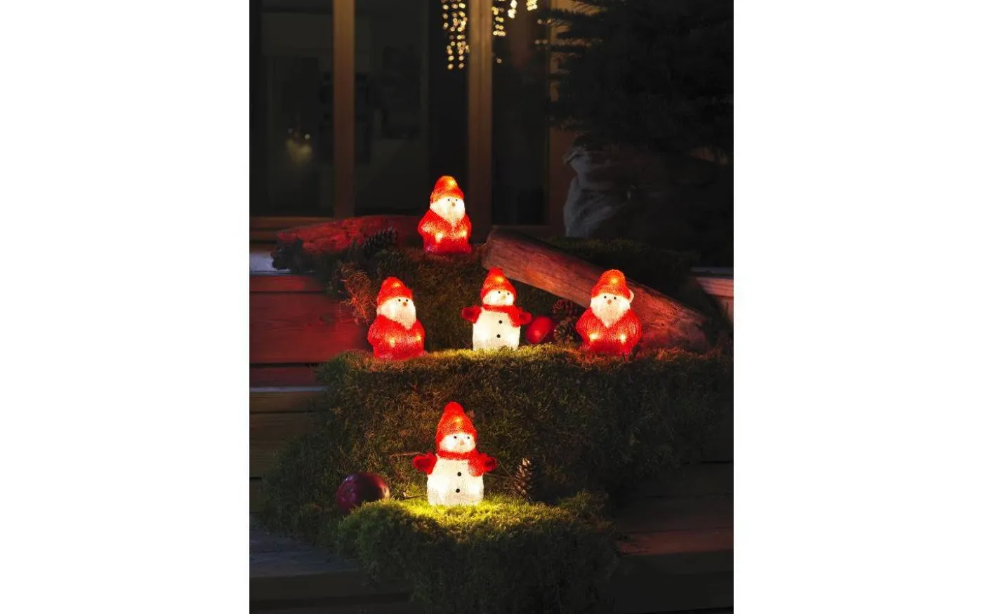 Ljusslinga Snögubbar& Tomtar 5-Pack IP44