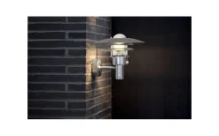 Nordlux Lønstrup Vägglampa Rörelsesensor Galvaniserat Stål IP44* Kustnära Belysning|Vägglyktor