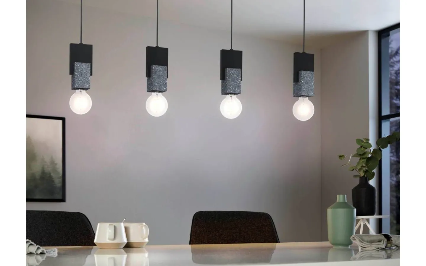 Eglo Lobatia Taklampa 93cm Svart* Avlånga Taklampor