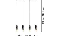 Eglo Lobatia Taklampa 93cm Svart* Avlånga Taklampor