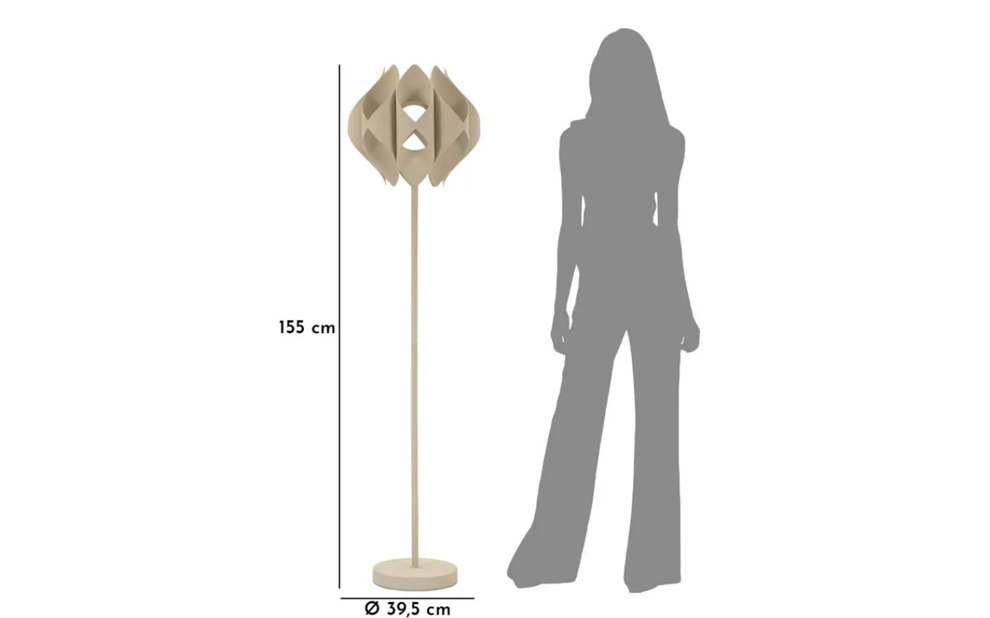 Mauro Ferretti Logic Golvlampa 155cm Beige* Golvlampor