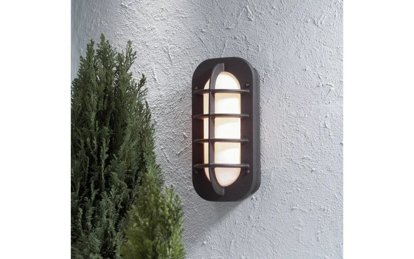 Konstsmide Loke Vägglampa E27 Svart IP23* Vägglampor Utomhus