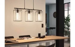 Avlånga Taklampor<Eglo Loncino Taklampa 75cm 3L Svart