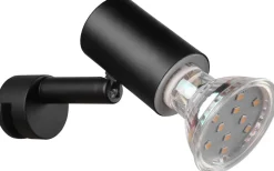 Trio Lighting Lorenzo H2O Vägglampa 1-dels GU10 mattsvart IP44* Badrumslampor Vägg