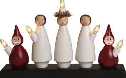 Star Trading Luciakör Adventsljusstake Röd/Vit 22cm* Visa Alla Adventsljusstakar|Adventsljusstakar 0-30 Cm