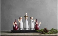 Star Trading Luciakör Adventsljusstake Röd/Vit 22cm* Visa Alla Adventsljusstakar|Adventsljusstakar 0-30 Cm