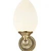 Badrum|Badrumslampor Vägg<Aneta Luigi Vägglampa Antik/Opal IP44