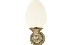 Badrum|Badrumslampor Vägg<Aneta Luigi Vägglampa Antik/Opal IP44
